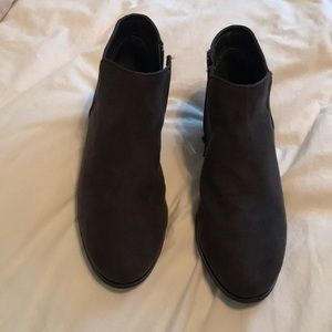 Charcoal gray booties